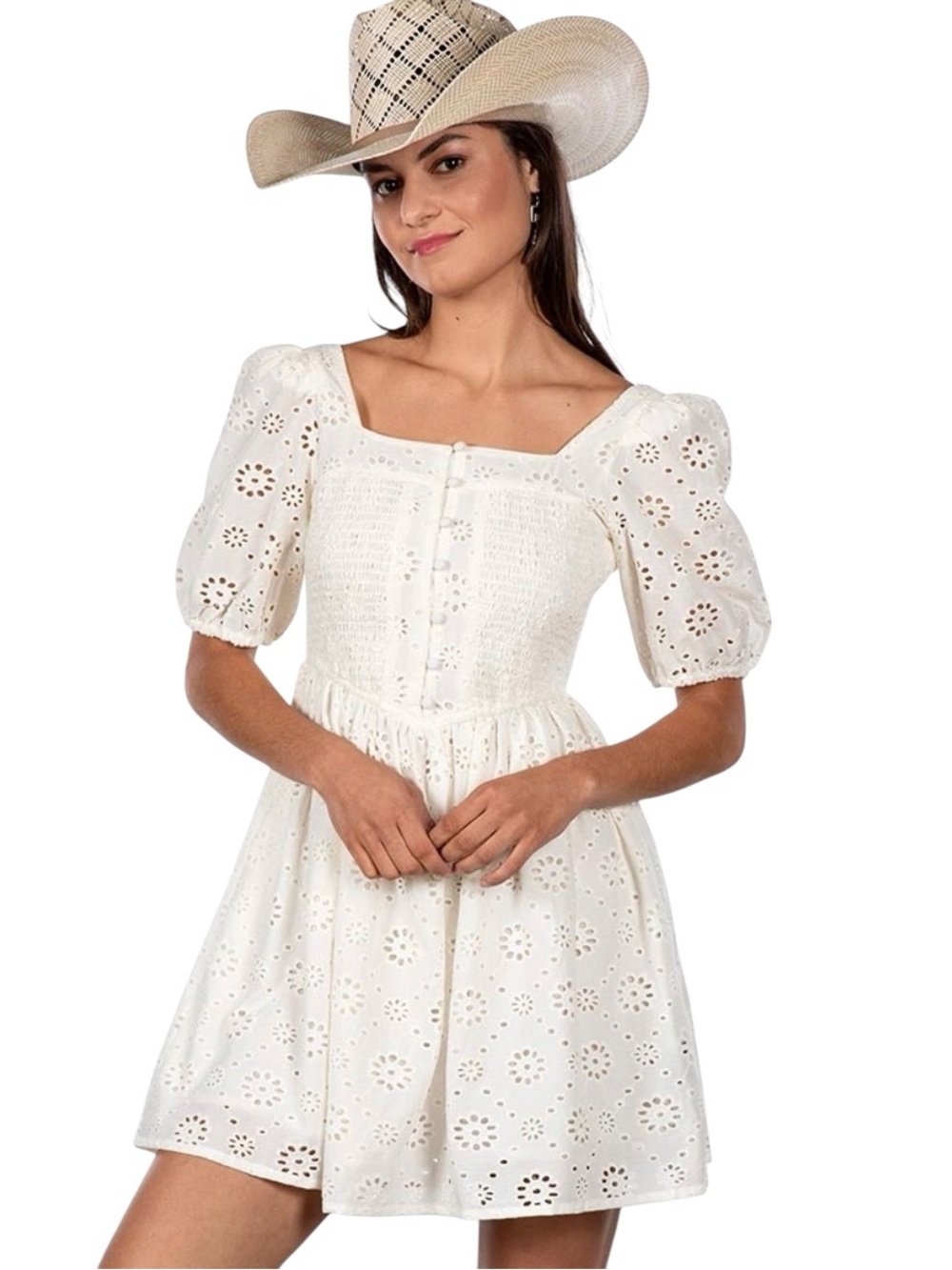 NWT Rock n Roll Cowgirl Eyelet Mini Dress